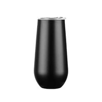 Namever 6Pcs 6oz Double-Wall Stainless Steel Vacuum Insulated Cup Coffee Tea Mug Tumbler Matte Black