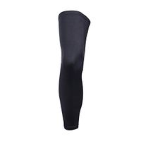 Compression Knee Sleeves Leg Socks Support for Running, Basketball & Court Sports- Helps Improve Circulation, Soothes Muscles and Wicks Away Moisture (Single Sleeve) (Black, L)