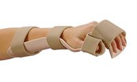 Rolyan Splinting Material, Resting Pan Mitt Splint with Strapping, Beige, Right, Large