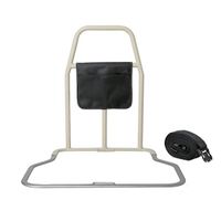 EGCLJ Bedside Safety Armrest with Storage Pocket, Bed Assist Rail Handle and Fall Prevention Safety Hand Guard Grab Bar for Elderly, Handicap, Kid
