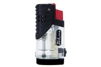 Lighter Triple Flame Torch Jetline Patriot Features a Cigar Punch- Cutter Amazing Quality (Red)
