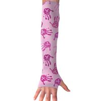 Cooling Arm Sleeves Hands with Cancer Ribbon UV Protection Hands Arm Cover Long Arm Sleeve Glove