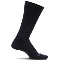 Feetures Unisex Plantar Fasciitis Cushion Crew Sock (Large, Black)
