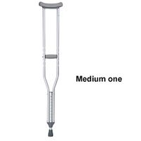Underarm Crutches with Aluminum Alloy,Universal Underarm Ergonomics Handle for Hand Grips,Adjustable Grip and Crutches Height, Support for Men, Women and Teens,M,Single