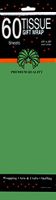 Tissue Paper, Green, 60 Sheets, Case Pack of 24, Ideal for Bulk Buyers