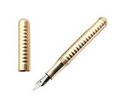 KAWECO Liliput Brass Fountain Pen "Waves" M - Medium Nib