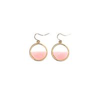 Tanwpn New Fashion Vintage Acrylic Earrings Geometric Round Earrings For Ladies Girls Jewelry Gift (Black)