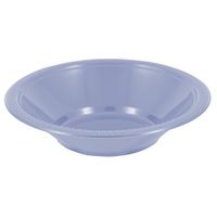 JAM PAPER Disposable Plastic Bowls - Small - 12 oz (7 Inch Diameter) - Baby Blue - 20/pack