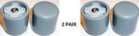 2 Pair -NOVA Walker Glide Tips for 1 1/8 INCH Glide Tips for Models 4070/4090 - FITS 1 1/8 in. Shaft (2 Pair)