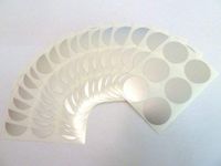 Minilabel 102 Labels , 25mm Diameter Round , Removable / Low Tack Colour Code Stickers Matt Silver