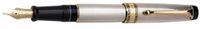 Aurora Optima - Silver Solid Bold Point Fountain Pen - AU-986-B