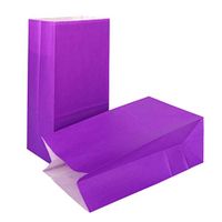 KEYYOOMY Small Paper Bags Purple Party Goody Bag for Party Favor (100 CT, 3.5 X 2.4 X 7.1 in)