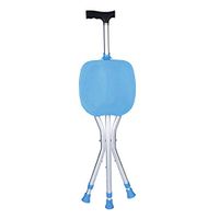 Multifunctional Crutches Aluminum Folding Cane Bench Telescopic Adjustable Cane Chair Non-Slip Comfort Handle Suitable for Outdoor Hiking Rest