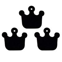 SUPVOX 100pcs Kraft Paper Tags Crown Shape Gift Tags Party Favor Tags Hanging Tags Ornament Table Name Tags Place Card Blank Tags Without Rope (Black)
