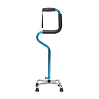 Crutches Canes Aluminium Alloy Walking Stick for The Elderly Four-Legged Multifunctional Walking Stick Medical Walker (Color : Blue)