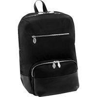 McKlein, N Series, Brooklyn, Nano Tech-Light Nylon with Leather Trim, Nylon Contour Backpack, Black (18595)
