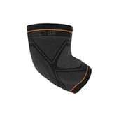 Shock Doctor Compression Knit Elbow Sleeve with Gel Support, Black/Grey, Adult-X-Large