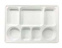 Quality Disposable Plastic Plates With 7 Compartments By Ekarro - Pack of 200 Pieces