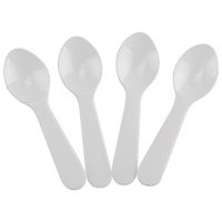 Miniature White Plastic Tasting Spoons - 3,000 / Case