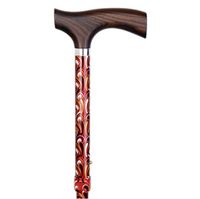 ZHM Healthcare Walking Stick, Adjustable Height - High-Grade Aluminum Alloy Telescopic Folding Cane Crutches Thickening Easy to Carry,B