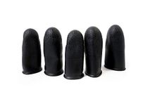 Black Static Dissipative Finger Cots, 14 Mil Thick, Small (Pack of 100) - Case of 10 Bags