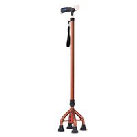 Crutches Adjustable Walking Stick Aluminum Alloy Anti-Skid Walking Stick Small Four-Foot Old Man Walking Stick (Color : Gold)