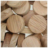 WIDGETCO 3/4" Oak Wood Plugs, Face Grain