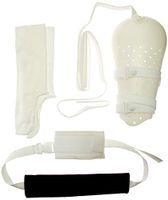Sammons Preston Pre-Formed Long Humerus Fracture Brace, Long Medium, Humeral Splint, Arm Sling, Two Piece Set, Hook & Loop Strap, Easily Adjustable Straps, Lined with Foam for Comfort, Humeral Cuff