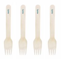 Dress My Cupcake Natural Wood 500-Pack Candy Buffet Forks DIY Kit, Love, Peacock Blue