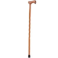 Handcrafted Wood Walking Cane - Made in the USA by Brazos - Twisted Laminated Mesquite - 37 Inches