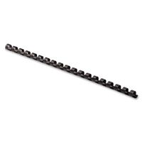 Fellowes Plastic Binding Combs, Round Back, 1/4", 20 Sheet Capacity, Black, 25 Pack (52320)
