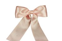 Blush (Set of 10) Pre-Made 1-1/2" Satin Bows with Wire Tie Included