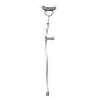 Wanson Forearm Crutch Adult Full Armpit Cane Adjustable Armpit Cane Cushion Knee Pressure Crutch Gray Aluminum Arm Height Adjustable 77~144Cm