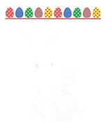 Colorful Easter Eggs Stationery Printer Paper 26 Sheets