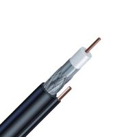 1000ft SOLID COPPER DIRECT BURIAL UNDERGROUND RG-6 WITH MESSENGER GROUND BULK COAXIAL DIGITAL CABLE INTERNET COX COMCAST SPECTRUM VERIZON AT&T CELLULAR BOOSTER HD ANTENNA 3Ghz 75 OHM UL ETL