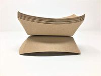 Mr. Miracle Kraft Paper Food Tray. 1-Pound Size. Pack of 250. Disposable, Recyclable and Fully Biodegradable. Made in USA