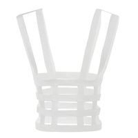 iEFiEL Men Nylon Hollow Out Double Shoulder Straps Elastic Body Chest Harness Costume Belt White One Size