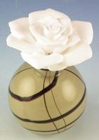 WOMAN OF FRAGRANCE Courtneys Burgandy and White Style Flameless Ceramic Fragrance Diffusers