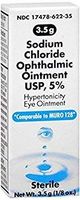 Akorn Sodium Chloride 5% Ophthalmic Ointment 3. 5 gm (Pack of 2)