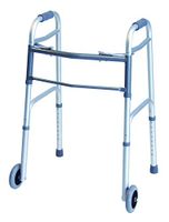 Lumex ColorSelect Adult Walker with 5" Wheels, Silver, 716270A-1