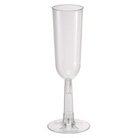 Club Pack of 48 Clear Reusable Champagne Flute Party Drinking Glasses 7oz