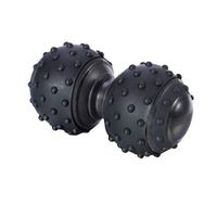 Exceart Peanut Massage Lacrosse Ball for Myofascial Release Trigger Point for Relieving Muscle Pain Body Tension (Black)