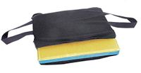T-Gel Plus Cushion w with Solid Seat Inset, Black Knit Cover, 16x16 inch