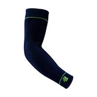 Bauerfeind Sports Compression Arm Sleeves (1 Pair) - Gradient Compression to Improve Oxygen and Blood Circulation in Arms - Air Knit Fabric Breathable, Durable, Washable (Navy, Medium/X-Long)