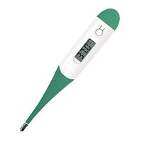 High Precision Thermometer for Fever Test with Flexible Tip, LCD Digital Body Temperature Accurate&Fast Reading Oral Cavity, Rectum, Armpit Waterproof Thermometer for Baby, Child & Adult(1 Pcs, Green)