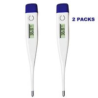 2pcs, Best Oral Digital Thermometer LCD Fast Reading Thermometer, °F/°C Switchable, for Children and Adults