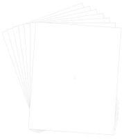 8x10 Uncut - White, Mat Boards (Pack of 50)