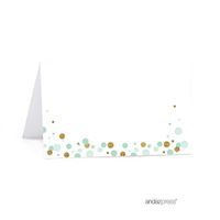 Andaz Press Mint Green Gold Glitter Boy Baby Shower Party Collection, Printable Table Tent Place Cards, 20-Pack, for Dessert Table Candy Buffet