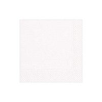 Caspari Grosgrain Paper Cocktail Napkins in White, Four Packs of 20