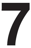Labelmaster NUMBER7R"Number 7" Labels, 3 1/2", Clear Vinyl (Pack of 50)